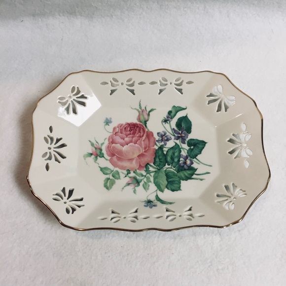 Lenox 9” Pierced Rectangular Tray - Picture 2 of 4